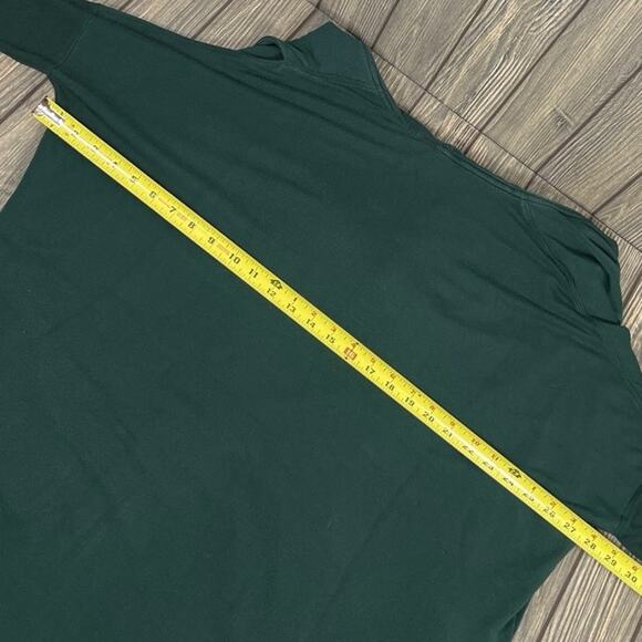 Athleta Purana Hooded Wrap Sweatshirt Athleisure Tunic M Green Relaxed Stretch - Picture 7 of 8